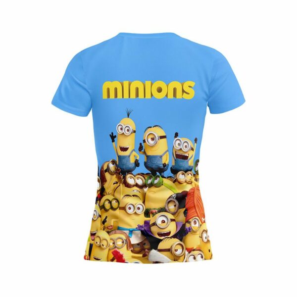 Футболка женская спортивная с принтом «Суперкоманда Миньонов. Minion Super Team»