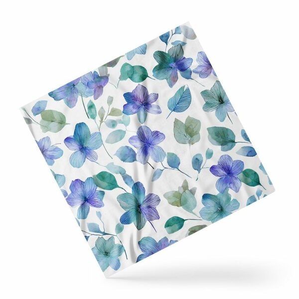 Платок «Голубые цветы. Blue flowers»