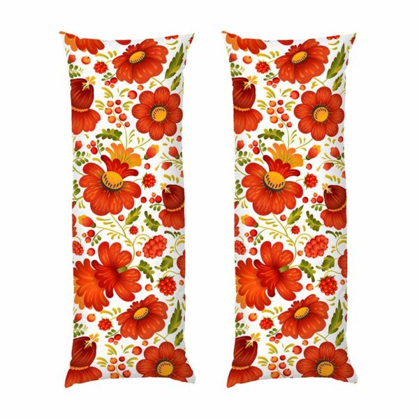 Дакимакура подушка для объятий «Цветочная роспись. Floral painting»