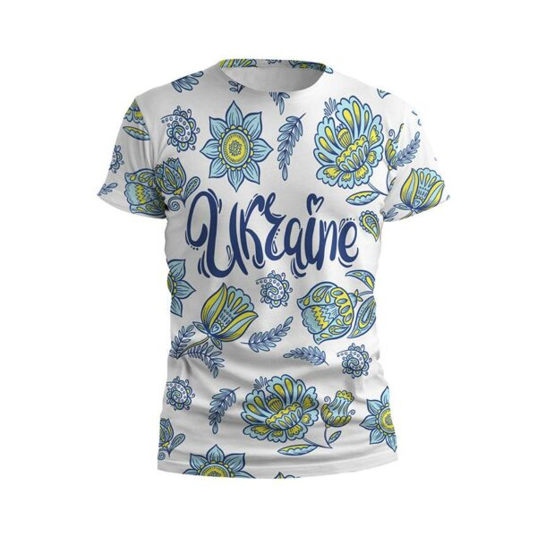 Футболка мужская спортивная с принтом «Цветочная Украина. Floral Ukraine»