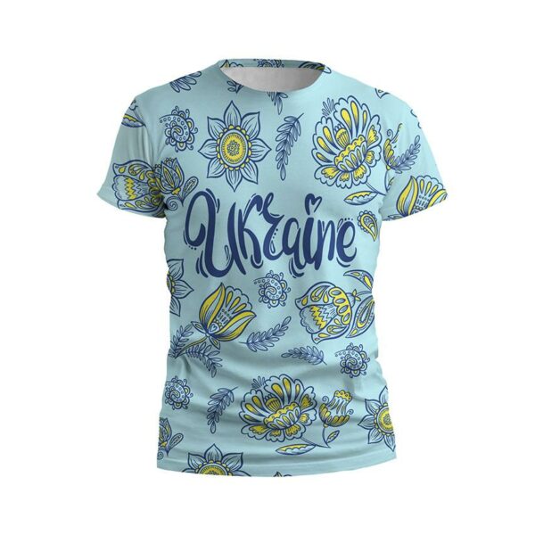 Футболка мужская спортивная с принтом «Цветочная Украина. Floral Ukraine»