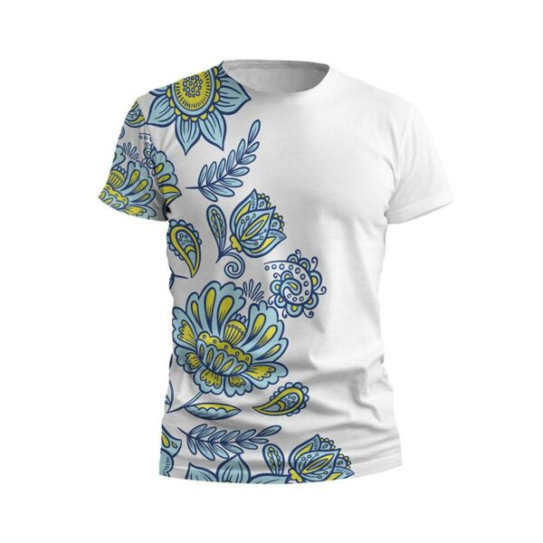 Футболка мужская спортивная с принтом «Цветочная Украина. Floral Ukraine. NEW»