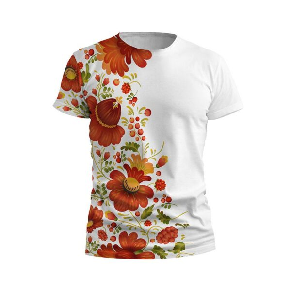 Футболка чоловіча спортивна з принтом «Квітковий розпис. Floral painting. NEW»