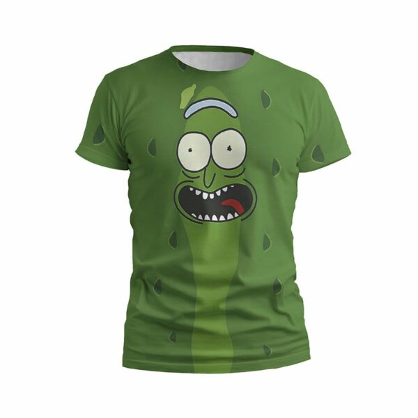 Футболка чоловіча спортивна з принтом «Огірок Рік. Rick and Morty»