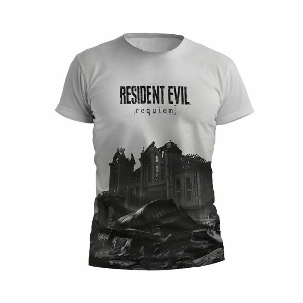 Футболка мужская спортивная с принтом «Обитель Зла. Выживание города. Resident Evil. City Survival»