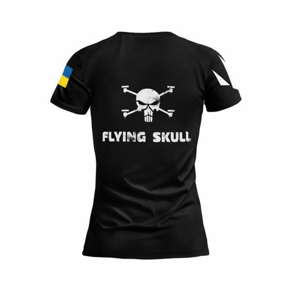 Футболка жіноча спортивна з принтом «Батальйон «Flying Skull»»