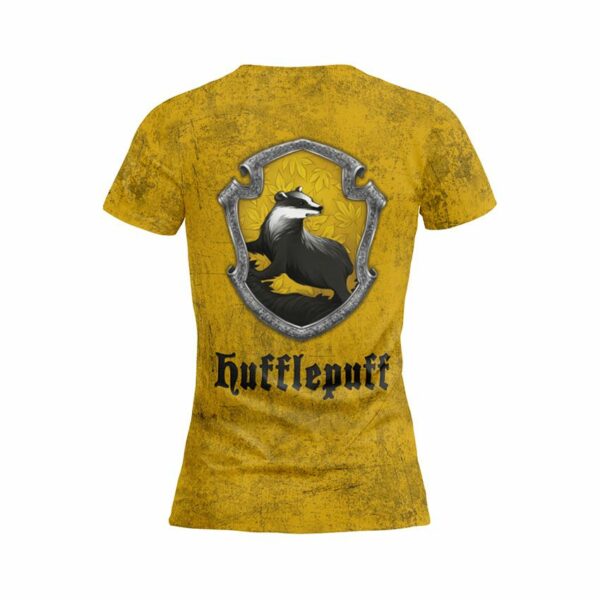 Футболка женская спортивная с принтом «Пуффендуй. Честность и отвага. Hufflepuff. Honesty and Courage»