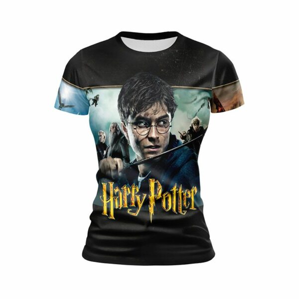 Футболка женская спортивная с принтом «Гарри Поттер. Магический мир. Harry Potter. Magical World»
