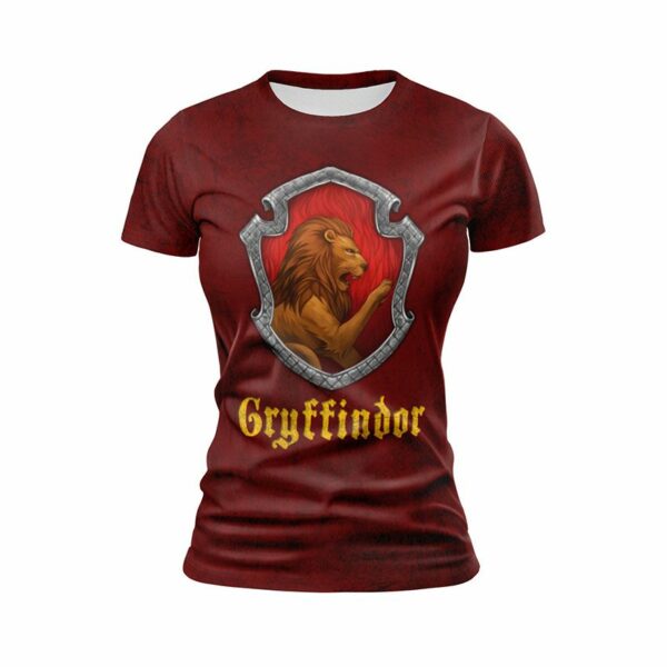 Футболка женская спортивная с принтом «Гриффиндор. Символ смелости. Gryffindor. Symbol of Courage»