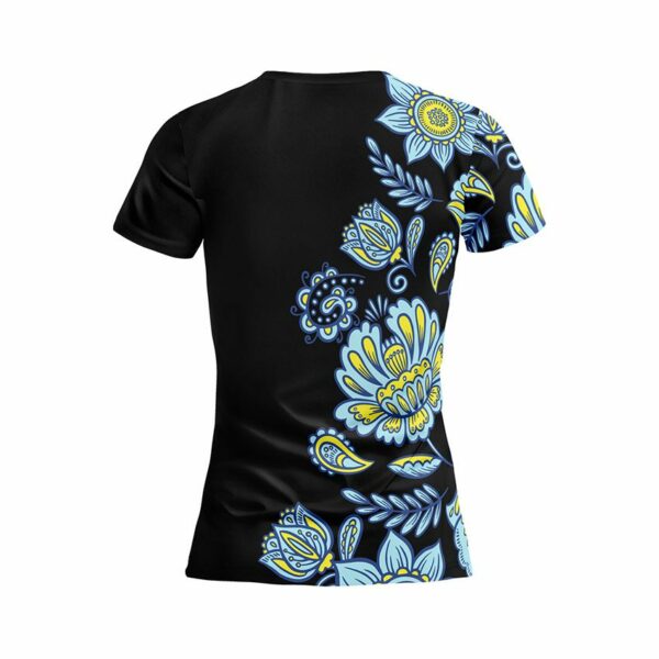 Футболка женская спортивная с принтом «Цветочная Украина. Floral Ukraine. NEW»