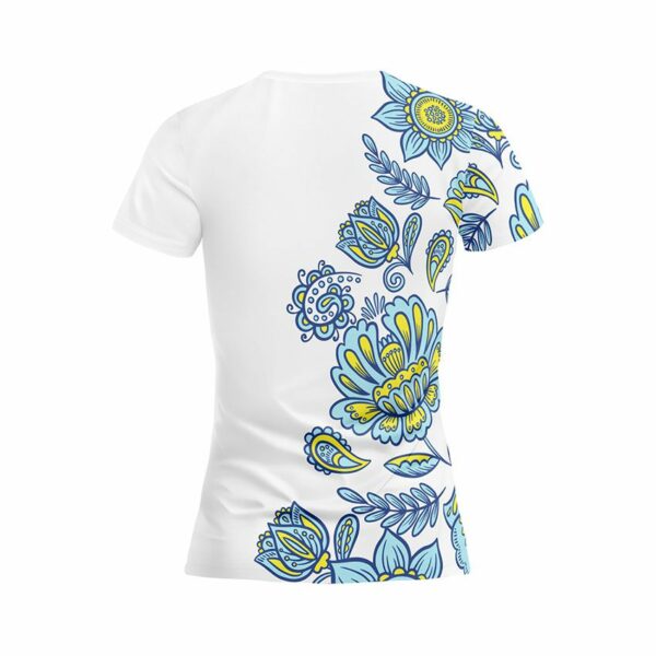 Футболка женская спортивная с принтом «Цветочная Украина. Floral Ukraine. NEW»