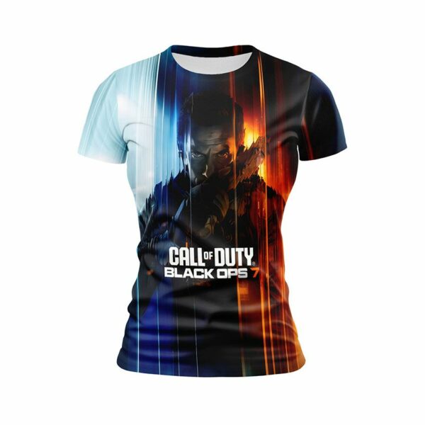 Футболка женская спортивная с принтом «Зов долга. Двойная сила. Call of Duty. Dual power»