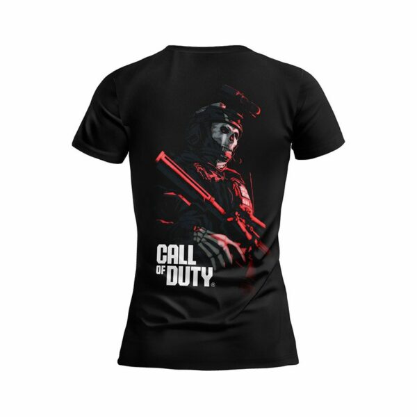 Футболка жіноча спортивна з принтом «Поклик Обов'язку. Привиди. Гра. Call of Duty. Ghosts. Game»