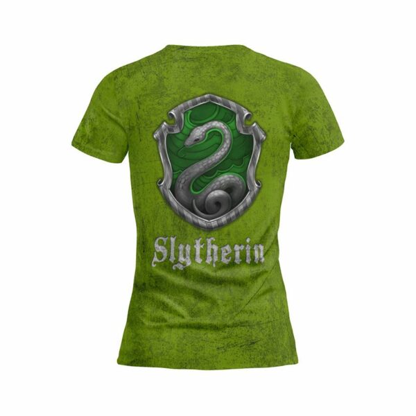 Футболка женская спортивная с принтом «Слизерин. Змеиная мудрость. Slytherin. Serpent Wisdom»