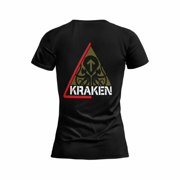 Футболка жіноча спортивна з принтом «Спецпідрозділ Kraken. Символ відваги. Kraken Regiment. Symbol of Courage»