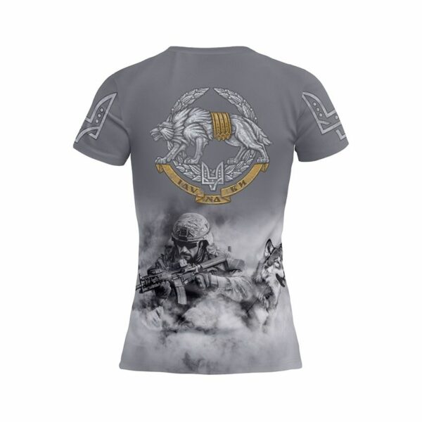 Футболка жіноча спортивна з принтом «ССО. Бойовий дух. Warrior Spirit»