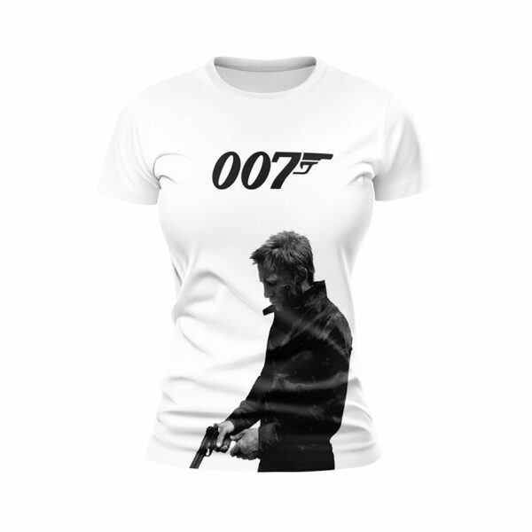 Футболка женская спортивная с принтом «Скайфолл. Агент 007. Стиль шпиона. Skyfall. Agent 007. Spy style»