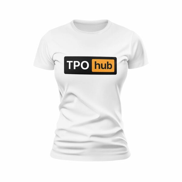Футболка жіноча спортивна з принтом «ТРО Hub. Сила України. Power of Ukraine»