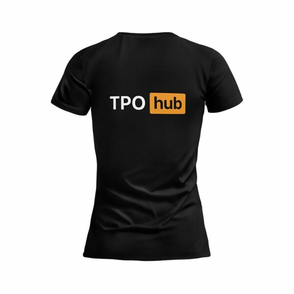 Футболка жіноча спортивна з принтом «ТРО Hub. Сила України. Power of Ukraine»