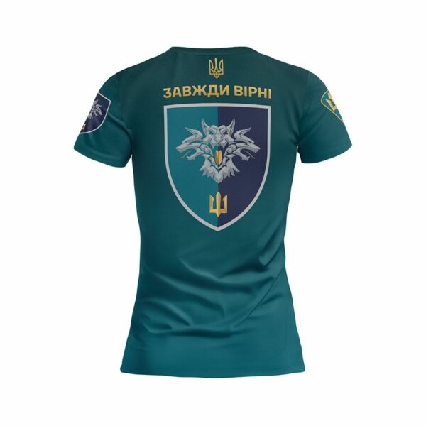 Футболка женская спортивная с принтом «38-я отдельная бригада морской пехоты. Защитник Моря. Sea Defender»