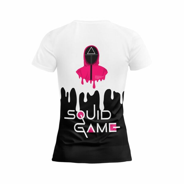 Футболка женская спортивная с принтом «Игра в кальмара. Розовый солдат. Squid Game. Pink Soldier»