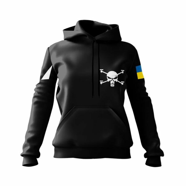 Худі жіноче з принтом «Батальйон «Flying Skull»»