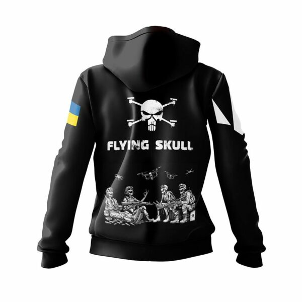 Худі жіноче з принтом «Батальйон «Flying Skull» Безсмертні дрони. Immortal Drones»