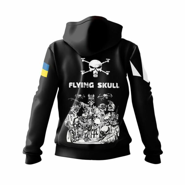 Худі жіноче з принтом «Батальйон «Flying Skull» Команда безсмертних. Undead Squad»