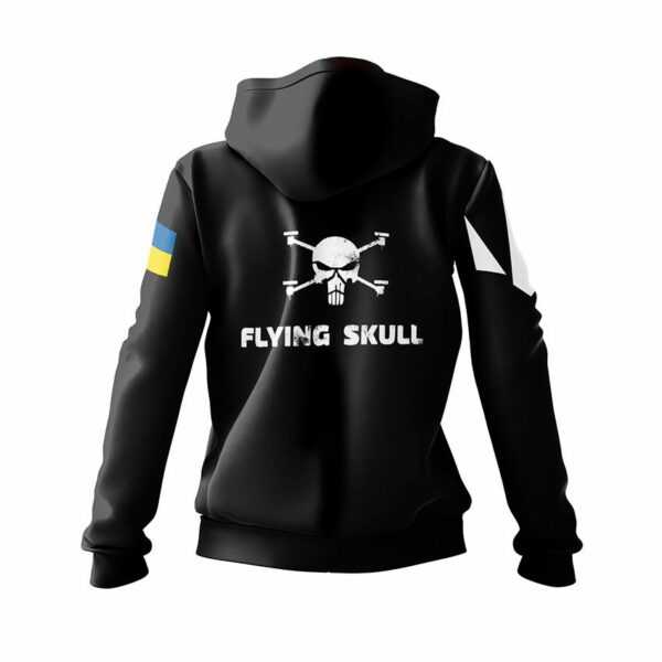 Худі жіноче з принтом «Батальйон «Flying Skull»»
