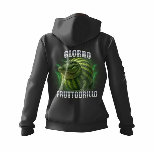 Худи женское с принтом «Глорбо Фруттодрилло. Мемный зверь. Glorbo Fruttodrillo. Meme Beast»