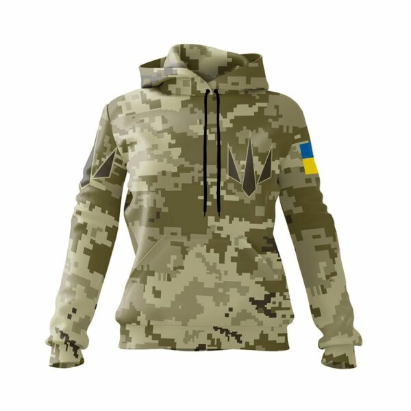 Худі жіноче з принтом «Сили безпілотних систем. Камуфляж. Camouflage»