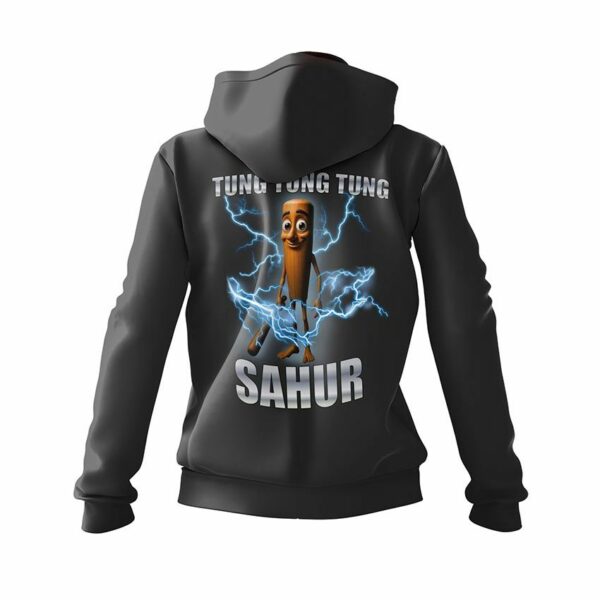 Худи женское с принтом «Тун Тун Тун Сагур. Мем. Tung Tung Tung Sahur. Meme»