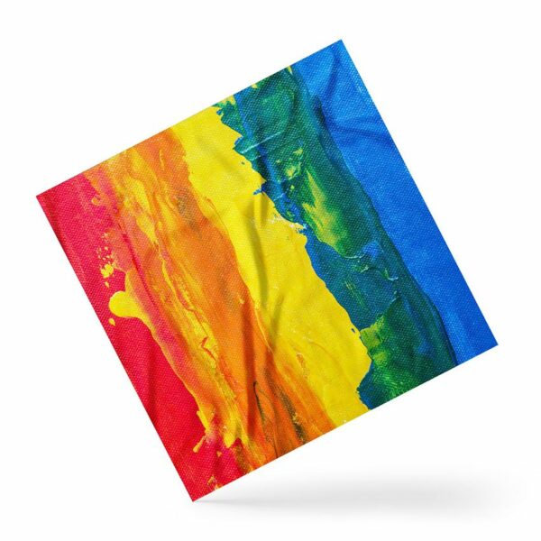 Платок «Радуга. Масляная краска. Rainbow. Oil paint»
