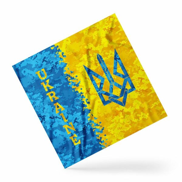 Хустка «Україна. Ukraine. Піксель. Жовто-блакитний»