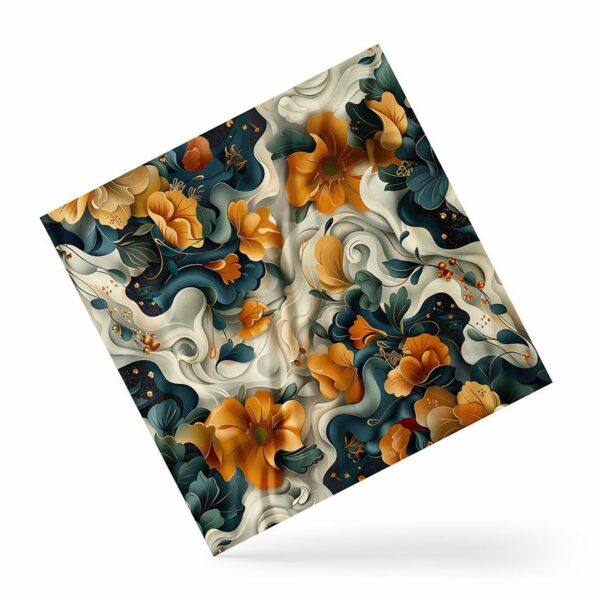 Платок «Золотые цветы. Узор. Golden flowers. Pattern»