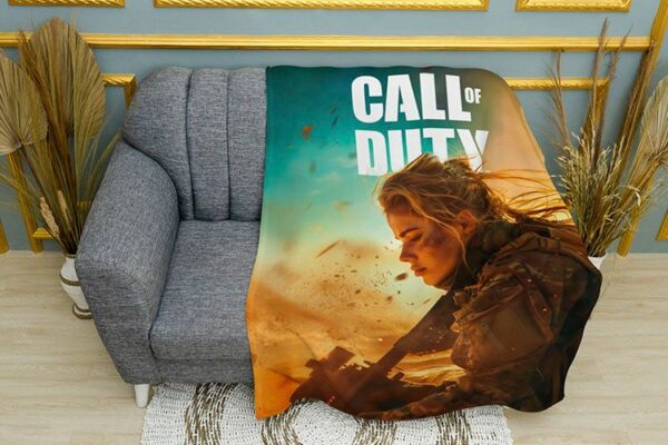 Плед «Поклик Обов'язку. Сильный воїн. Call of Duty. Strong warrior»