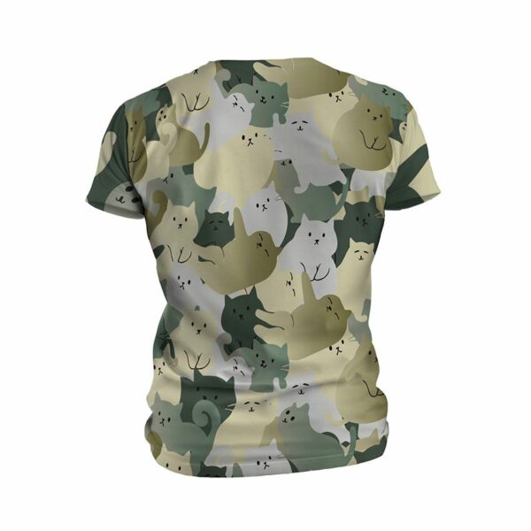 Футболка мужская спортивная с принтом «Кошачий камуфляж. Cat camouflage»