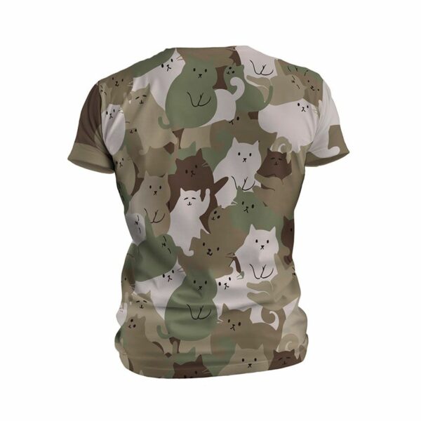 Футболка мужская спортивная с принтом «Кошачий камуфляж. Cat camouflage»