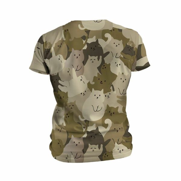 Футболка мужская спортивная с принтом «Кошачий камуфляж. Cat camouflage»