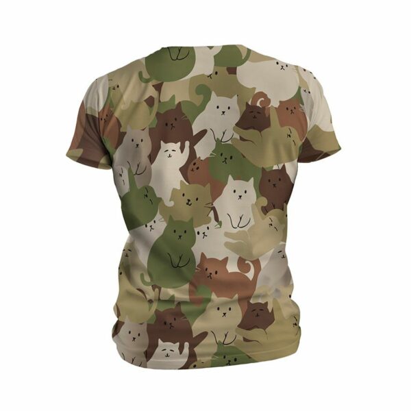 Футболка мужская спортивная с принтом «Кошачий камуфляж. Cat camouflage»