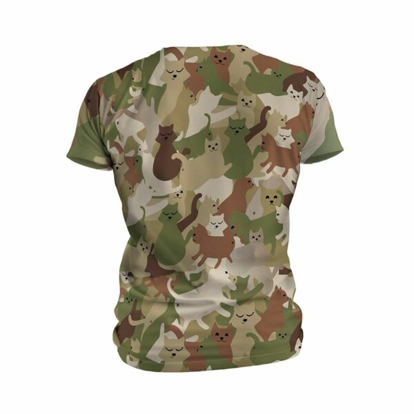 Футболка мужская спортивная с принтом «Забавные котики. Камуфляж. Funny cats. Camouflage»