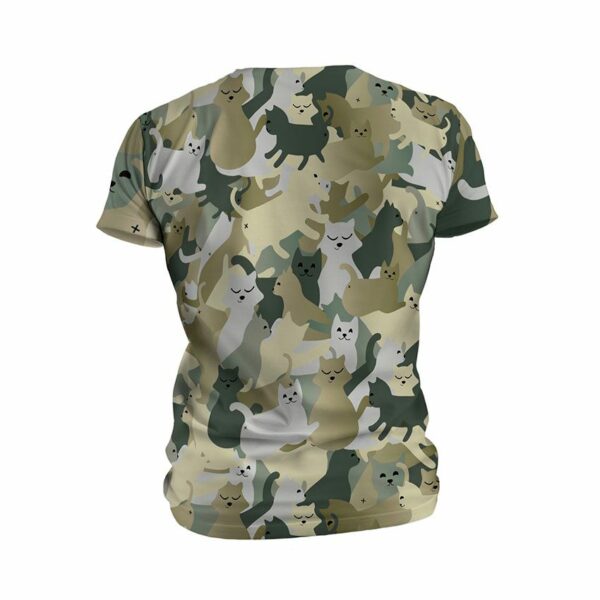 Футболка мужская спортивная с принтом «Забавные котики. Камуфляж. Funny cats. Camouflage»