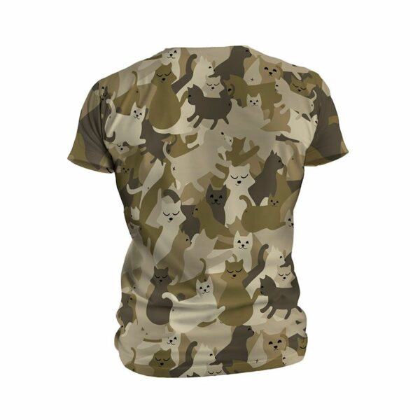 Футболка мужская спортивная с принтом «Забавные котики. Камуфляж. Funny cats. Camouflage»