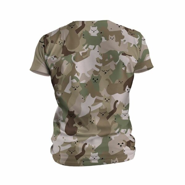 Футболка мужская спортивная с принтом «Забавные котики. Камуфляж. Funny cats. Camouflage»