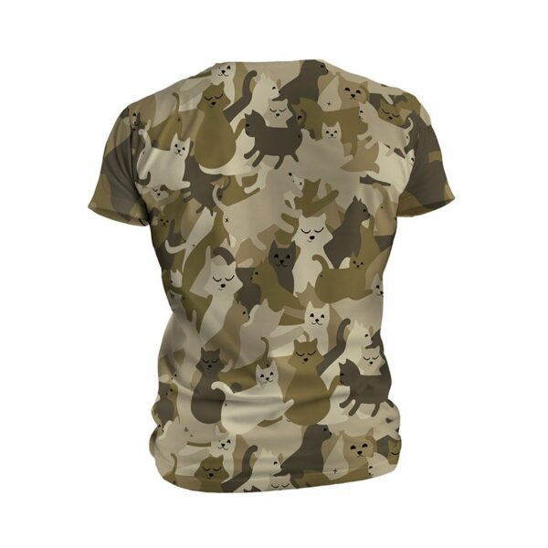 Футболка детская спортивная с принтом «Забавные котики. Камуфляж. Funny cats. Camouflage»