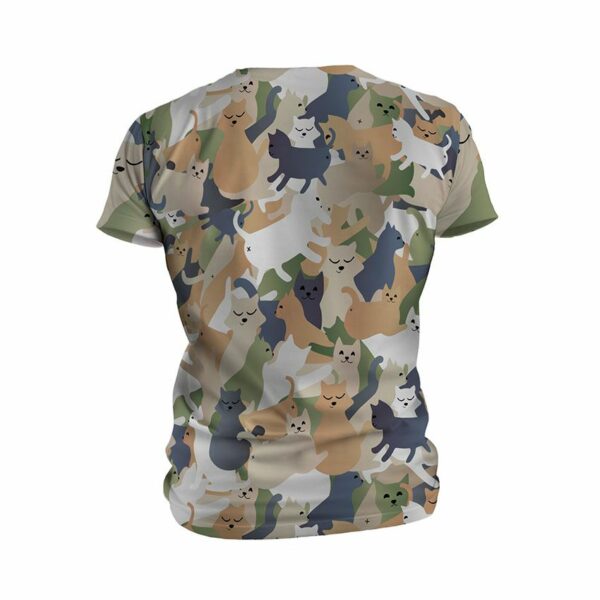 Футболка детская спортивная с принтом «Забавные котики. Камуфляж. Funny cats. Camouflage»