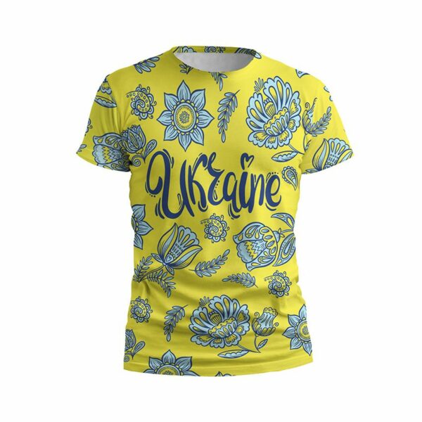 Футболка дитяча спортивна з принтом «Квіткова Україна. Floral Ukraine»