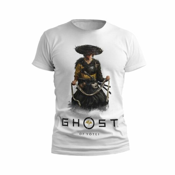 Футболка детская спортивная с принтом «Призрак Йотей. Тень самурая. Ghost of Yotei. Samurai Shadow»