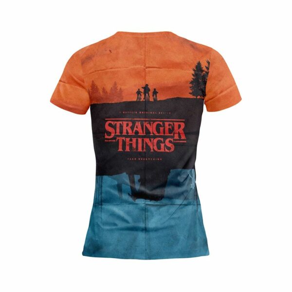 Футболка женская спортивная с принтом «Очень странные дела. Ночной поход. Stranger Things. Night Walk»