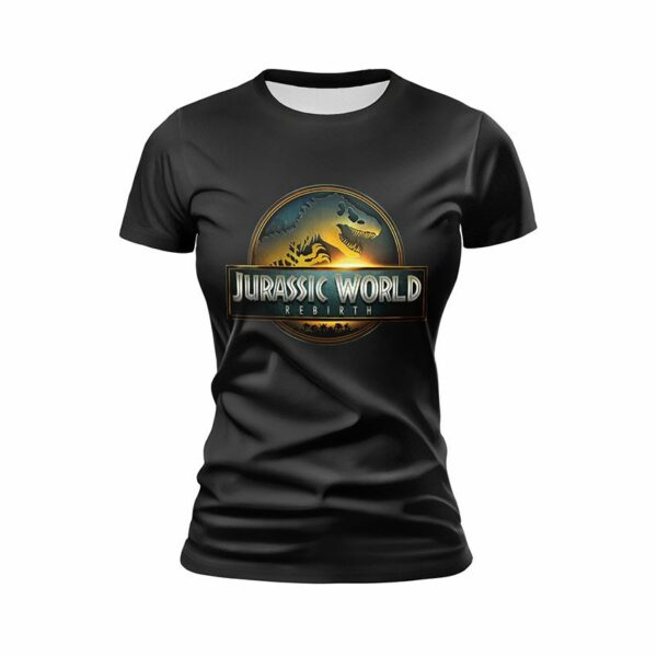 Футболка женская спортивная с принтом «Парк Юрского периода. Знак выживания. Jurassic World. Survival Mark»